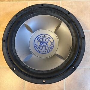 MTX Blue Thunder Car Subwoofer - Silver and Black